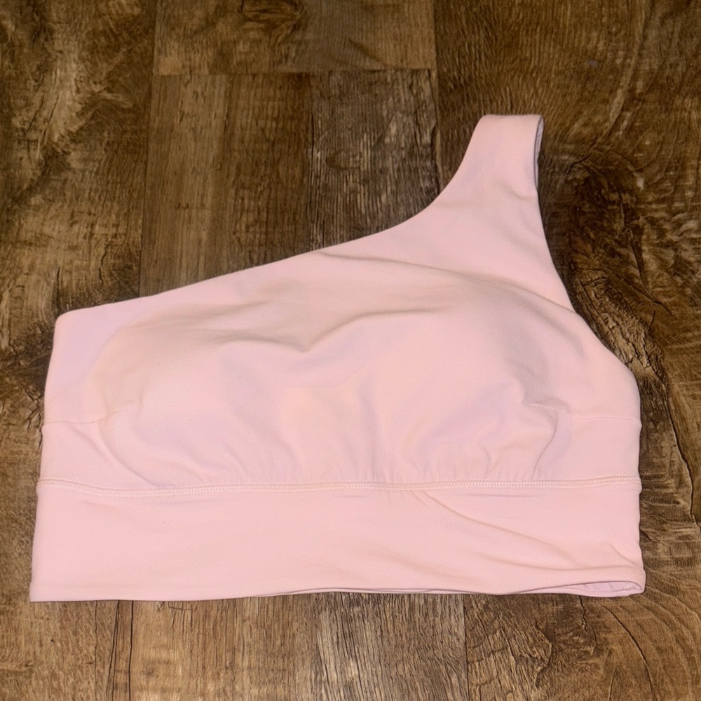 Lululemon align asymmetrical One-Shoulder Light Pink Sports Bra
